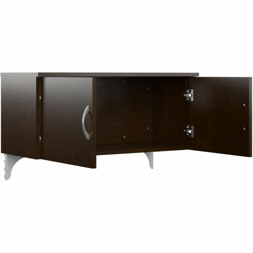 Bush Business Furniture Easy Office 60W 2 Person L Shaped Cubicle Desk with 6 Drawers, 66H Panels, Mocha Cherry, 1 Each