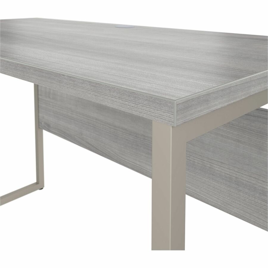 Bush Business Furniture Hybrid Platinum Gray L-Shaped Desk, 29.9" H x 71" W x 71.3" L, 1 Each