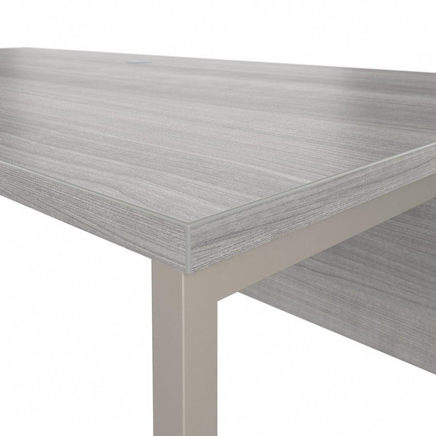 Bush Business Furniture Hybrid Platinum Gray L-Shaped Desk, 29.9" H x 71" W x 71.3" L, 1 Each
