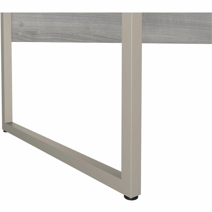 Bush Business Furniture Hybrid Platinum Gray L-Shaped Desk, 29.9" H x 71" W x 71.3" L, 1 Each