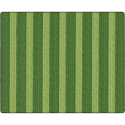Flagship Carpets Basketweave Stripes Classroom Rug, Rectangle, Green, Nylon, 10.60 ft x 13.20 ft, 1 Each