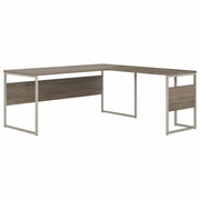 Bush Business Furniture Hybrid Collection Hickory L-Shaped Desk, Modern Hickory Finish, 29.9" H x 71" W x 71.3" L, 1 Each