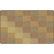 Flagship Carpets Basketweave Blocks Class Rug, Rectangle, 91.20" x 12 ft, Natural Nylon, 1 Each