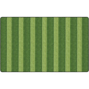 Flagship Carpets Basketweave Stripes Classroom Rug, Rectangle, 91.20" x 12 ft, Green, Nylon, 1 Each