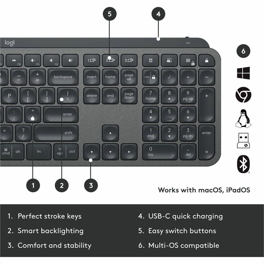 USB Wireless Bluetooth Keyboard - USB Wireless Bluetooth Mouse - Darkfield - 8000 dpi - 7 Button - Scroll Wheel - Right-handed - Compatible with PC, Mac - 1 Each