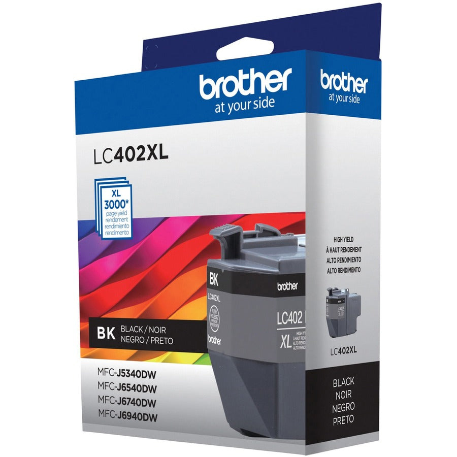 Brother LC402XLBKS Original High Yield Inkjet Ink Cartridge - Black - 1 Each