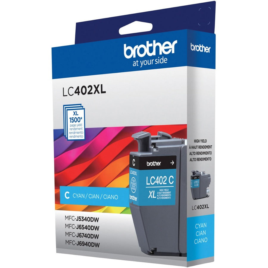 Brother LC402XLCS Original High Yield Inkjet Ink Cartridge - Cyan - 1 Each