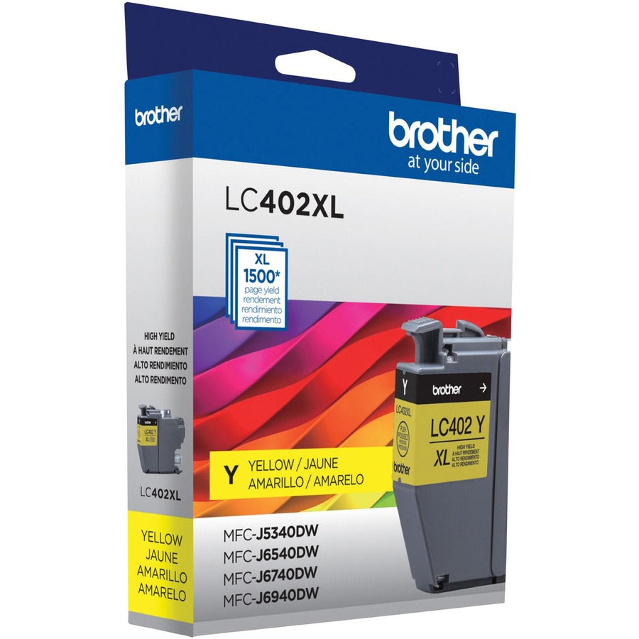 Brother LC402XL Original High (XL) Yield Inkjet Ink Cartridge - Yellow - 1 Each