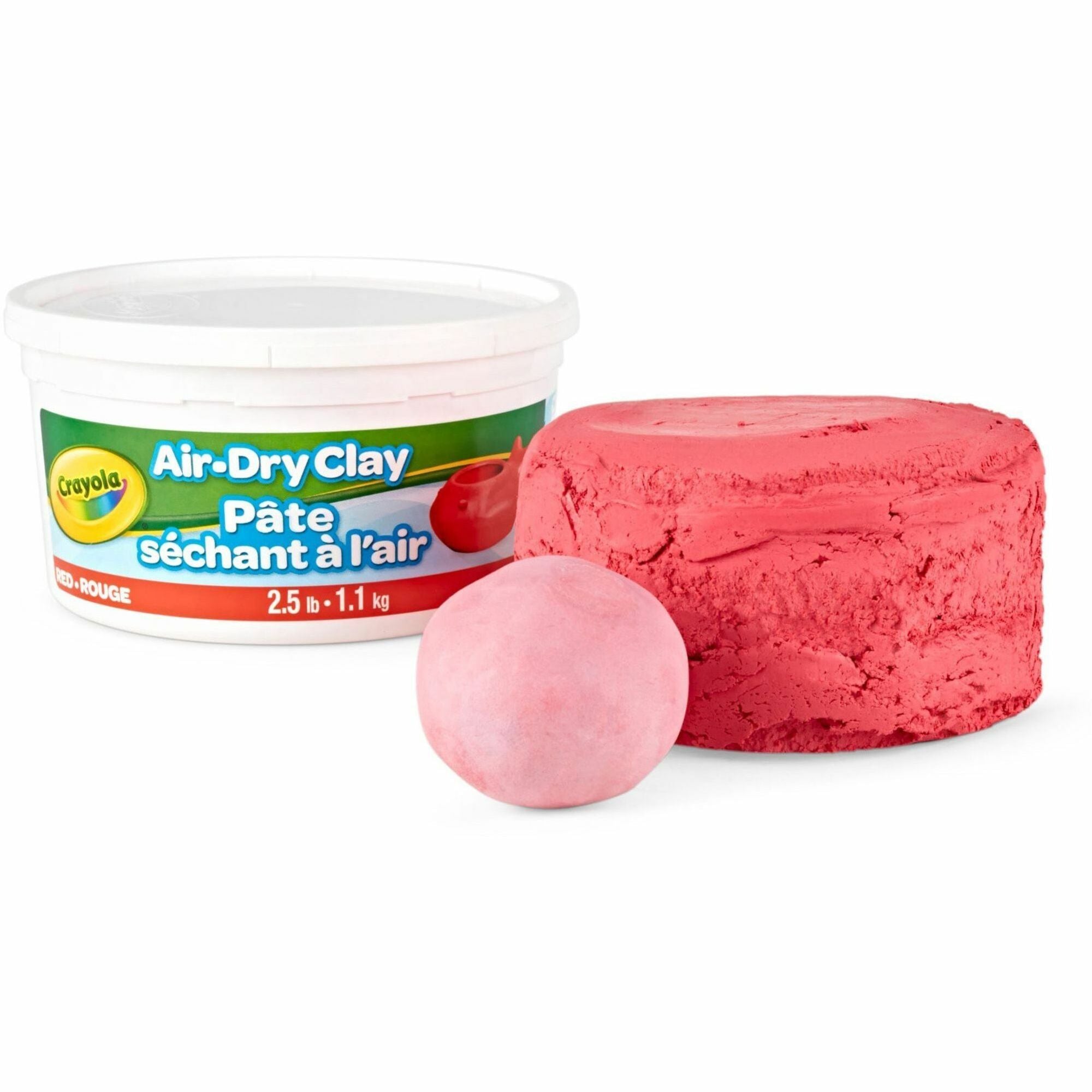 Crayola Air-Dry Clay, Red, 2.5 lb, 1 Each