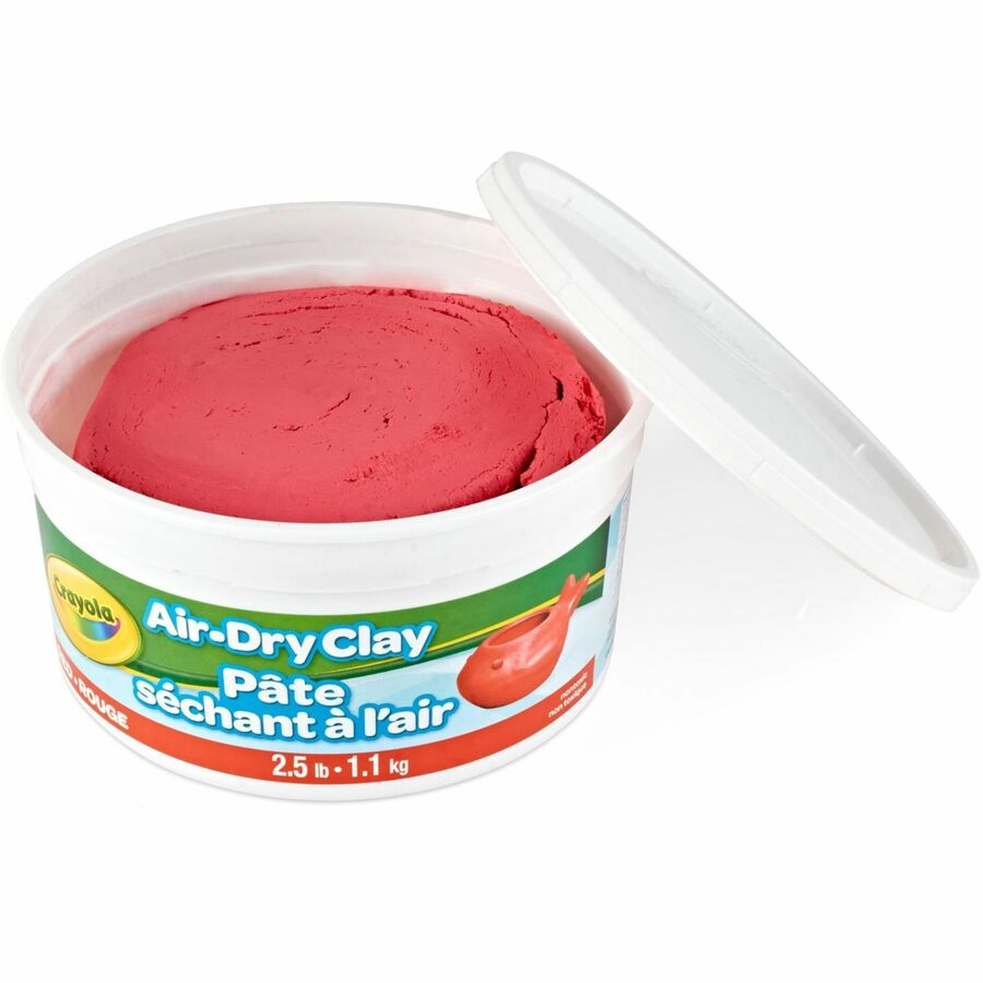 Crayola Air-Dry Clay, Red, 2.5 lb, 1 Each