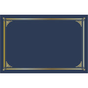 Geographics Certificate Holder, Linen, Gold Foil, Navy Blue, 10 Pack