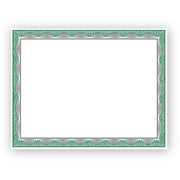 Geographics Silver Foil Award Certificates, 65 lb, 11" x 8.5", Assorted Colors (Green, Silver, White), Foil Material, Inkjet & Laser Compatible, 15 Pack