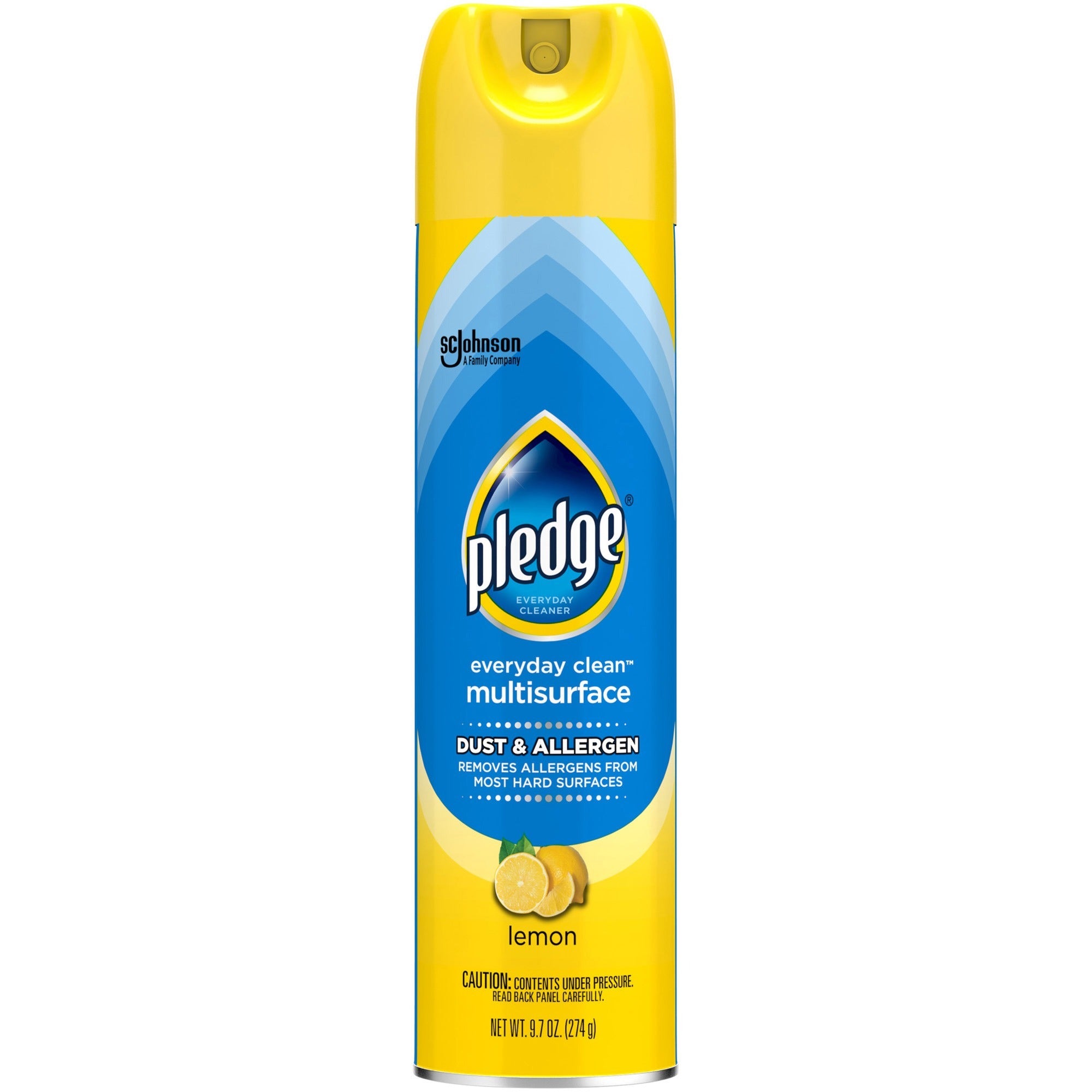 Pledge Everyday Clean Dust & Allergen Multisurface Cleaner, Lemon Scent, Blue, 9.7 fl oz, 1 Each