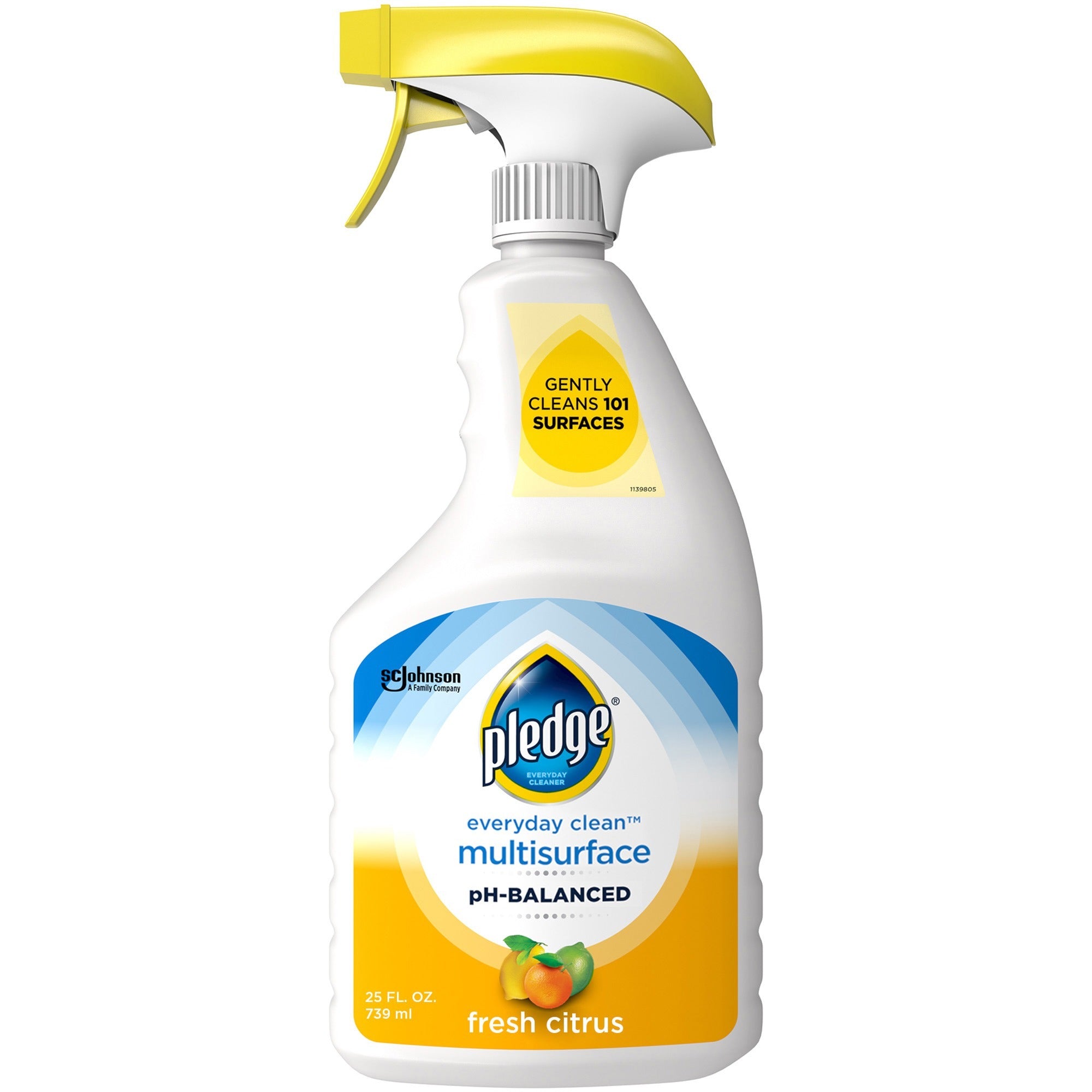 Pledge Everyday Clean pH-Balanced Multisurface Cleaner, Fresh Citrus Scent, 25 fl oz White Trigger Bottle, 1 Each