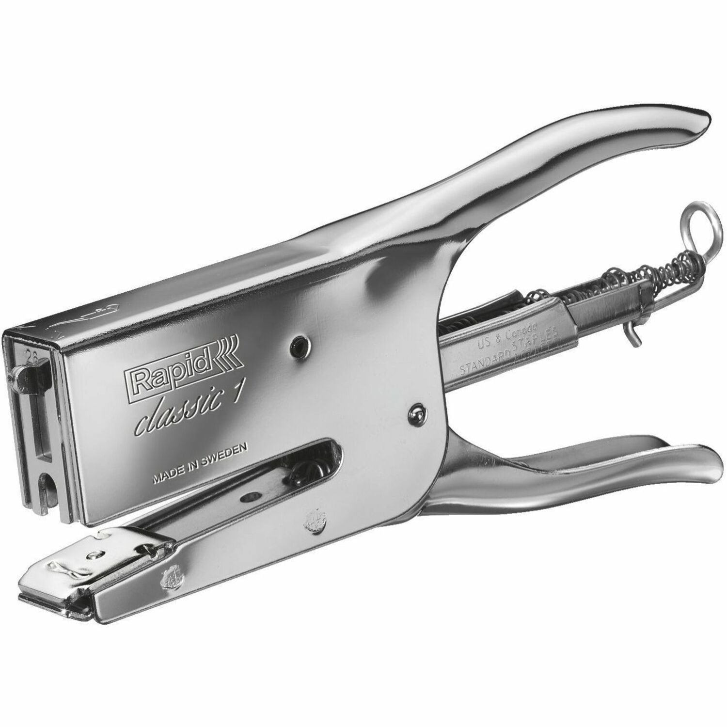 Staples Upto 50 Sheet - Full Strip - Staple Size: 0.25" , 0.31" - Chrome - Metal - 1 Each