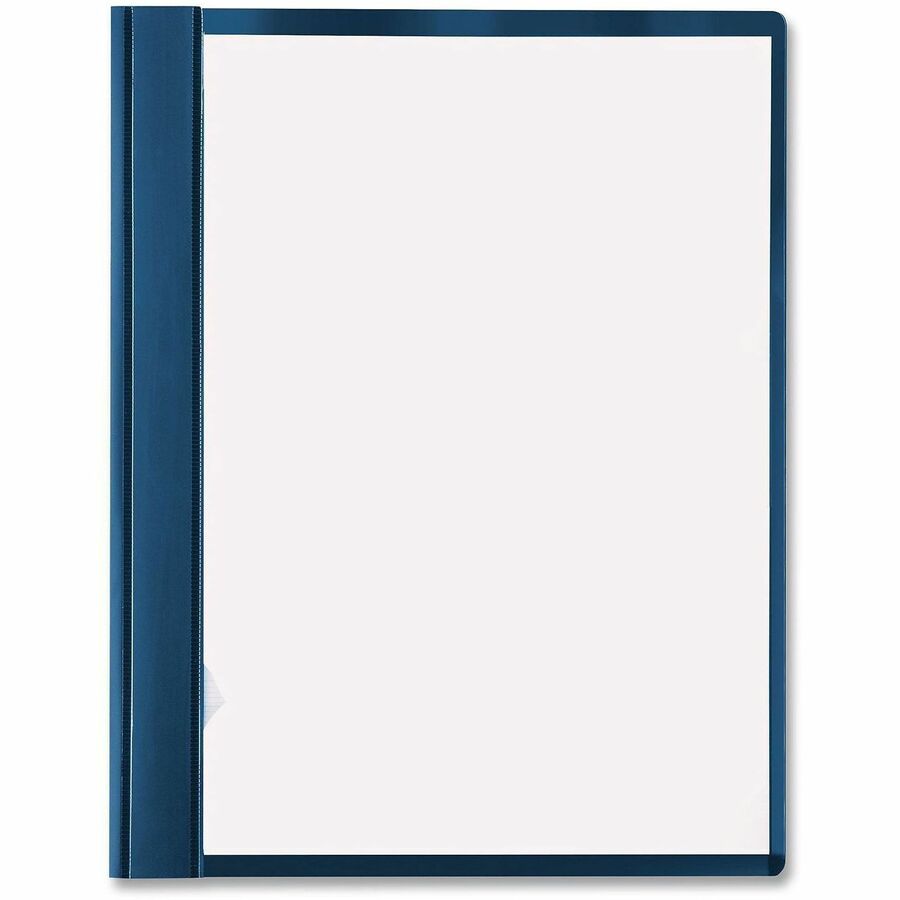 8 1/2" x 11" - 100 Sheets Capacity - Vinyl - Blue - Water Resistant - 0% Recycled - 10 / Pack