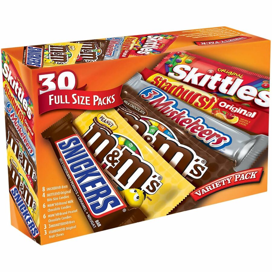 Mars Chocolate Variety Mix, Milk Chocolate & Peanut, 30 Bars per Carton