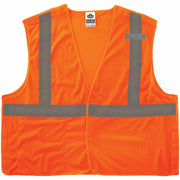 Ergodyne GloWear 8215BA Breakaway Mesh Safety Vest, Extra Small, Orange, Polyester Mesh, ANSI Type R/Class 2, Hook & Loop Closure, 1 Pocket, Reflective Strap, Mic Tab, Lightweight, Breathable, 1 Each