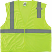 Ergodyne GloWear 8210HL Mesh Hi-Vis Safety Vest, Small, Lime, Polyester Mesh, Hook & Loop Closure, 2 Pockets, Reflective, Lightweight, Breathable, Machine Washable, 1 Each