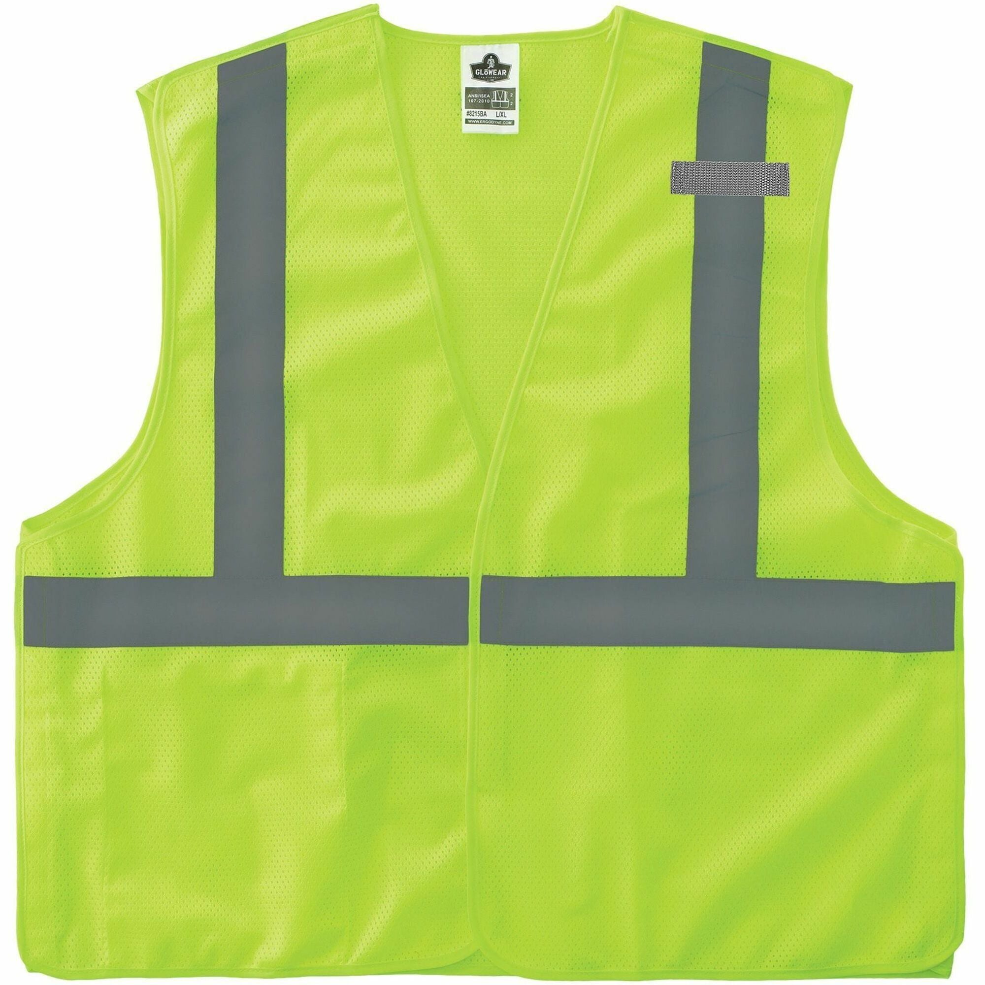 Ergodyne GloWear 8215BA Breakaway Mesh Safety Vest, 3X-Large, Lime, Polyester Mesh, Hook & Loop Closure, 1 Pocket, Reflective Strap, Mic Tab, Lightweight, Breathable, High Visibility, 1 Each