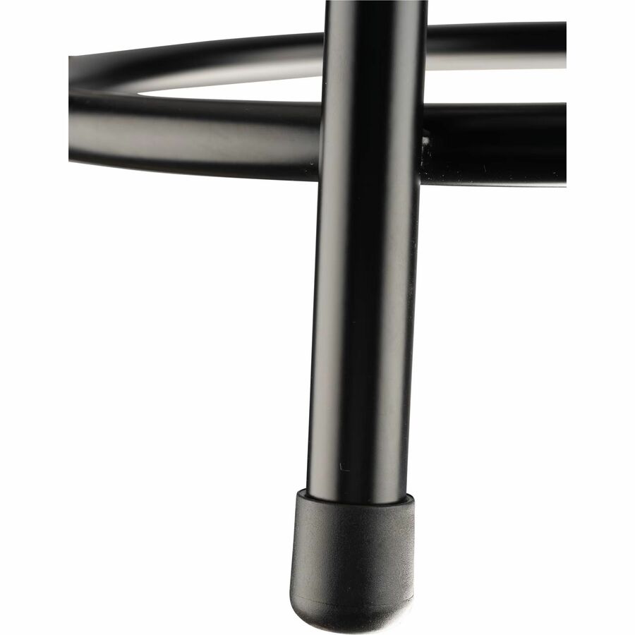 NPS® 18" Heavy Duty Vinyl Padded Steel Stool, Surface Color: Black, Frame Color: Black