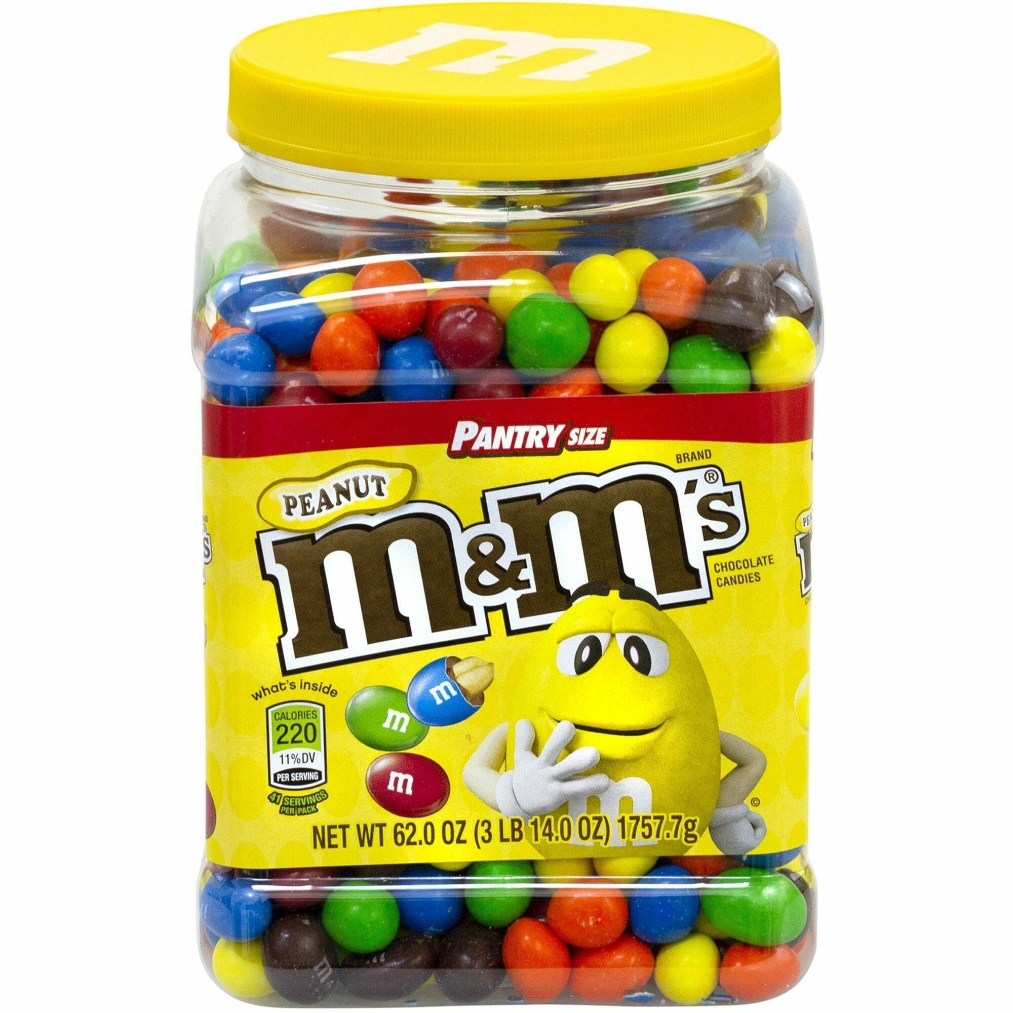 M&M's Peanut Chocolate Candies, Milk Chocolate Peanut, 3.87 lb, 1 Carton