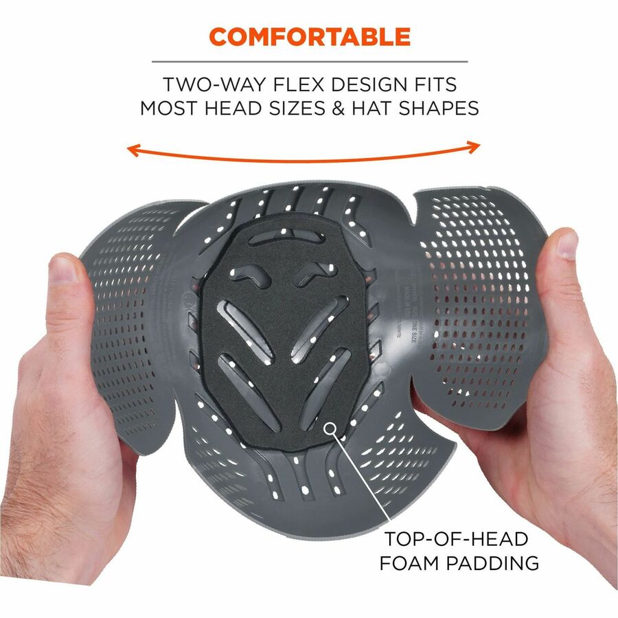 Recommended for: Mechanic, Baggage Handling, Factory, Industrial - Bump, Scrape, Bruise Protection - Polyethylene - Charcoal - Lightweight, Vented, Breathable, Impact Resistant, Durable, Comfortable, Padded - 1 Each