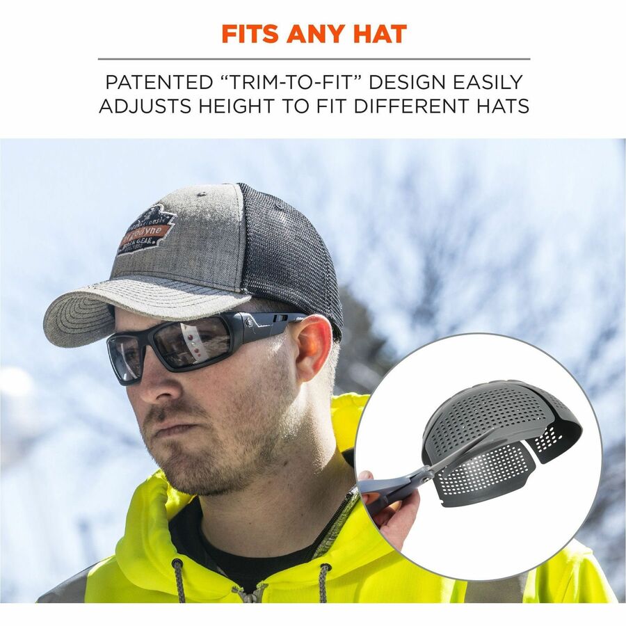 Recommended for: Mechanic, Baggage Handling, Factory, Industrial - Bump, Scrape, Bruise Protection - Polyethylene - Charcoal - Lightweight, Vented, Breathable, Impact Resistant, Durable, Comfortable, Padded - 1 Each