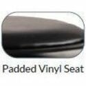 NPS® 18" Heavy Duty Vinyl Padded Steel Stool with Backrest, Surface Color: Black, Frame Color: Black