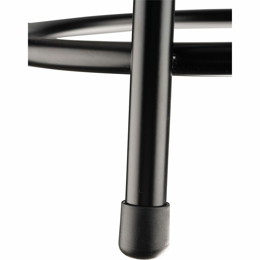 NPS® 18" Heavy Duty Vinyl Padded Steel Stool with Backrest, Surface Color: Black, Frame Color: Black