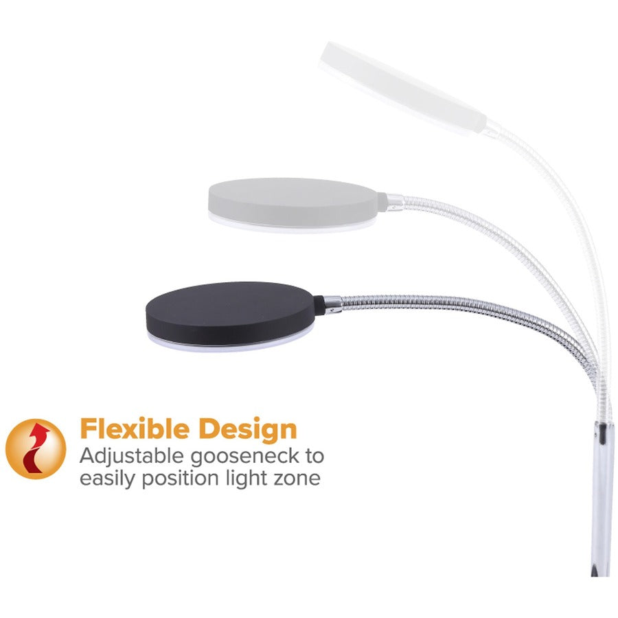 Bostitch Metal Gooseneck Desk Lamp, Black