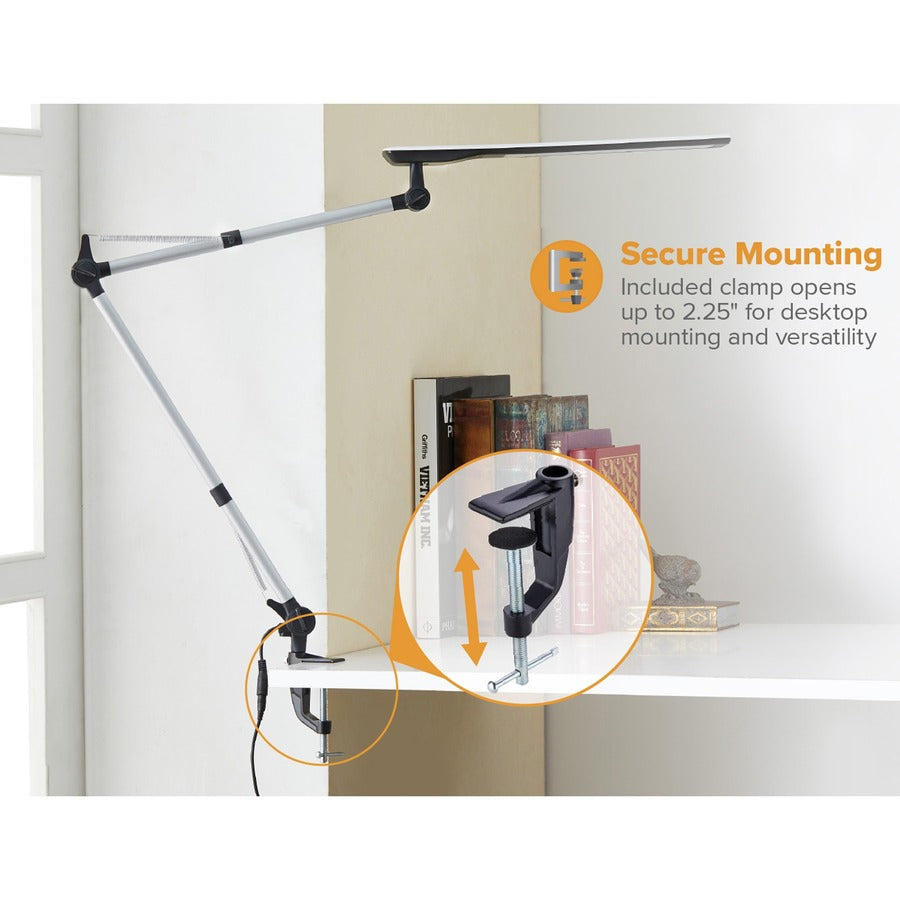 Bostitch Dual Swing Arm Desk Lamp, Black