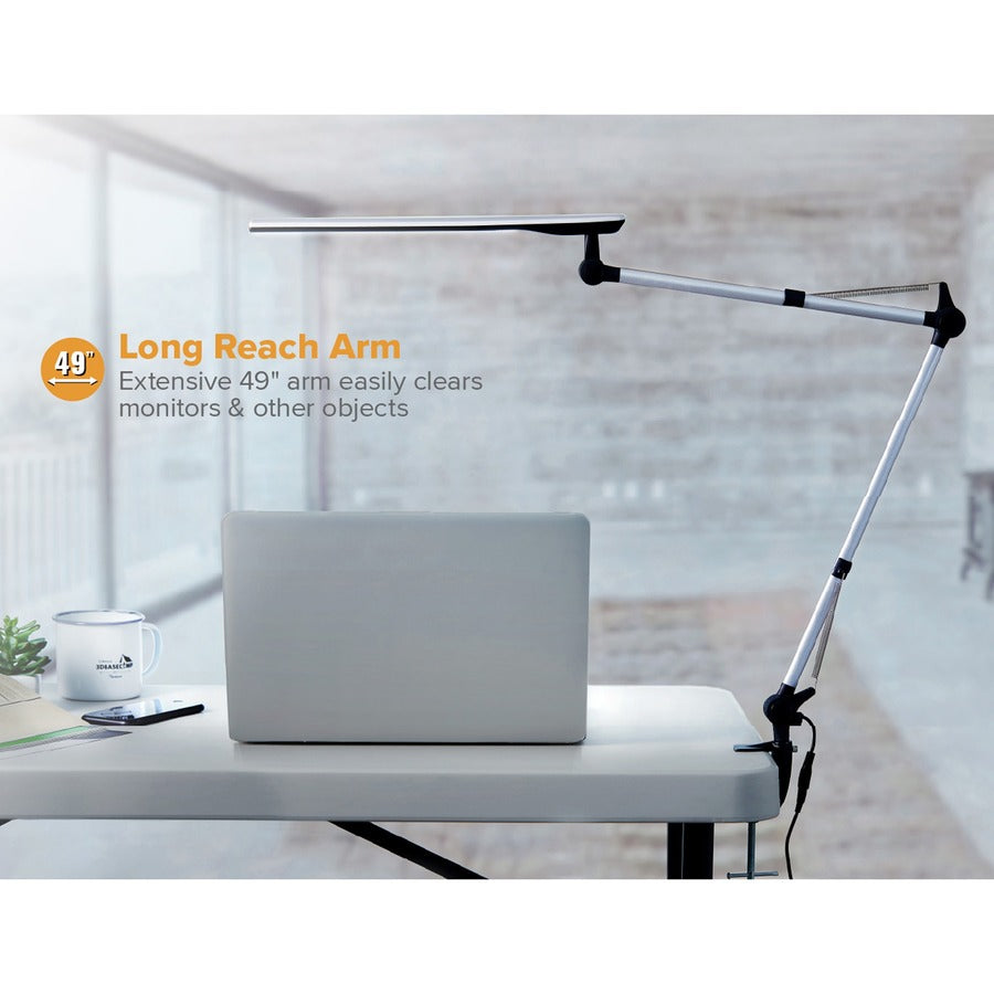 Bostitch Dual Swing Arm Desk Lamp, Black