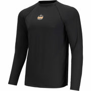 Ergodyne 6436 Long-Sleeve Base-Layer Shirt, Extra Large (XL), Black, Polyester/Spandex, 1 Each
