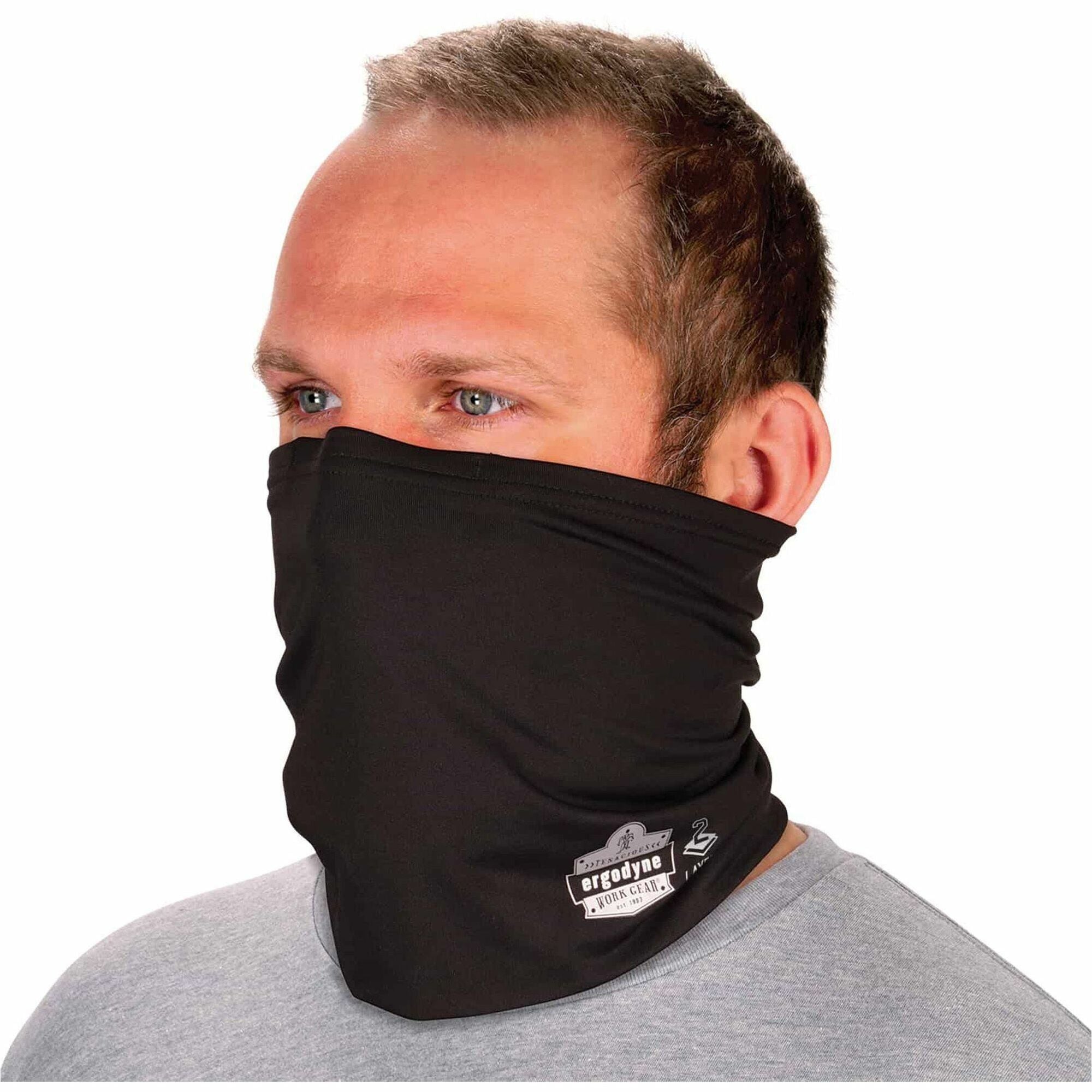 Ergodyne 6489 2-Layer Cooling Multi-Band, Large/Extra Large, Black, Polyester/MicroFiber/Spandex, 1 Each