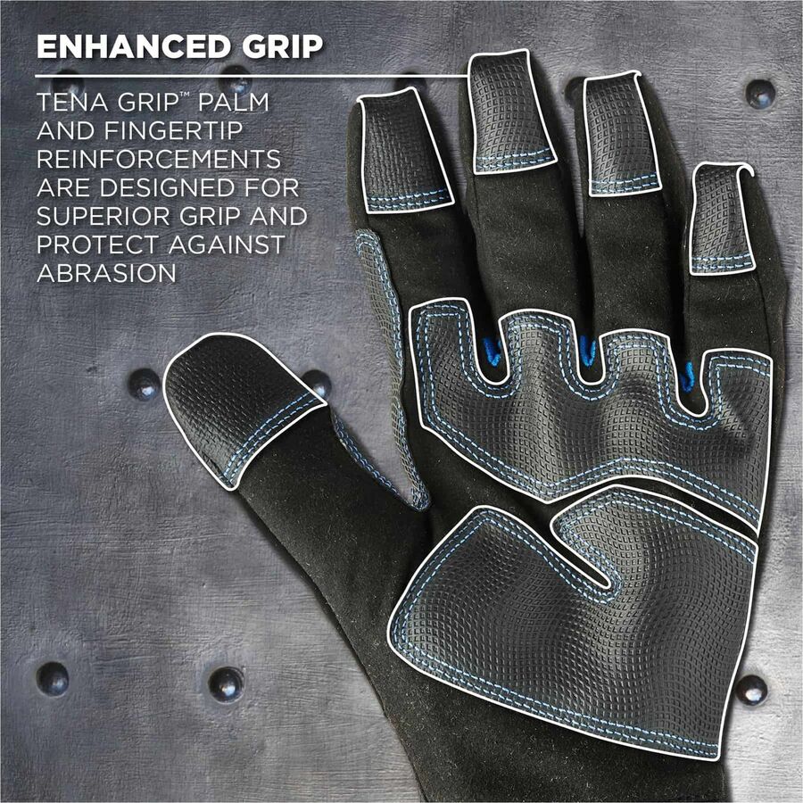 Ergodyne 818WP Thermal Waterproof Work Gloves, Medium, Black, 5" Length, Touchscreen Capable, Machine Washable, Windproof, Weather Resistant, Reinforced Fingertip, 2 Pairs