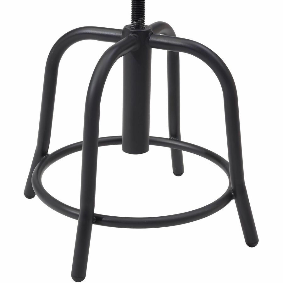 NPS® 18”-25” Height Adjustable Designer Stool, Surface Color: Black, Frame Color: Black