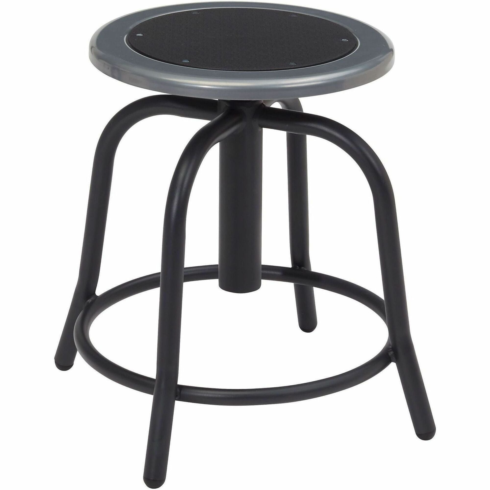 NPS® 18”-25” Height Adjustable Designer Stool, Surface Color: Black, Frame Color: Black