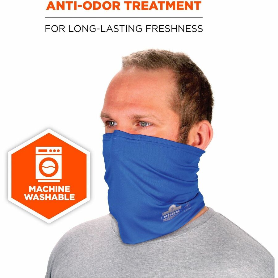 Ergodyne 6489 2-Layer Cooling Multi-Band, Large/Extra Large, Blue, Polyester/MicroFiber/Spandex, 1 Each