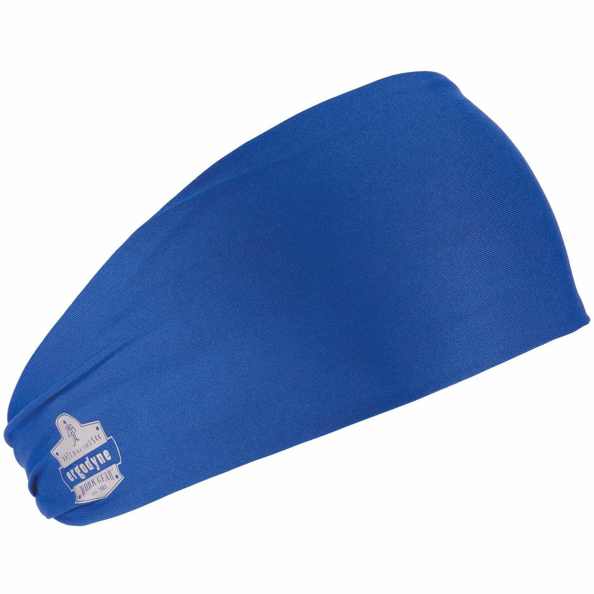 Ergodyne 6634 Cooling Headband, One Size, Blue, Knit Fabric, 1 Each