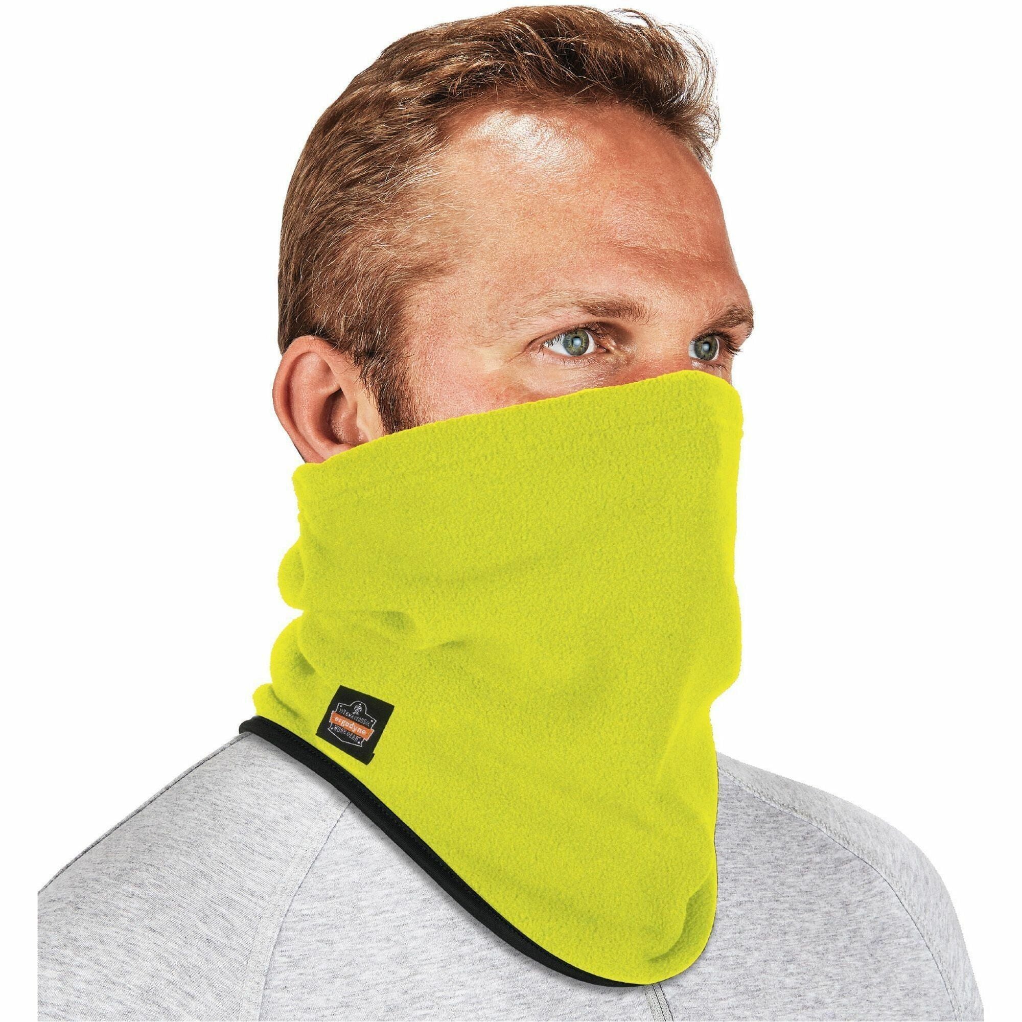Ergodyne 6960 Fleece Neck Gaiter, Lime, Lightweight, Breathable, Stretchable, High Visibility, 1 Each