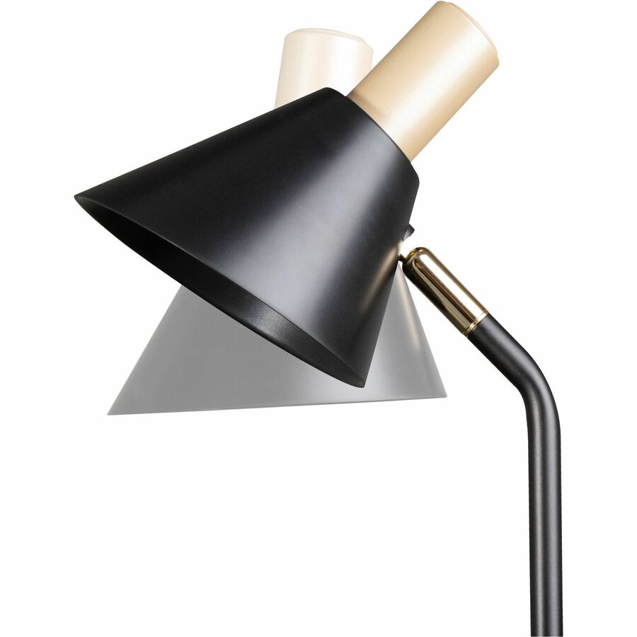 LED Bulb - ClearSun LED, Adjustable Brightness, USB Charging, Qi Wireless Charging, Touch Sensitive Control Panel - Black - for Desk, Smartphone, Tablet, Headphone