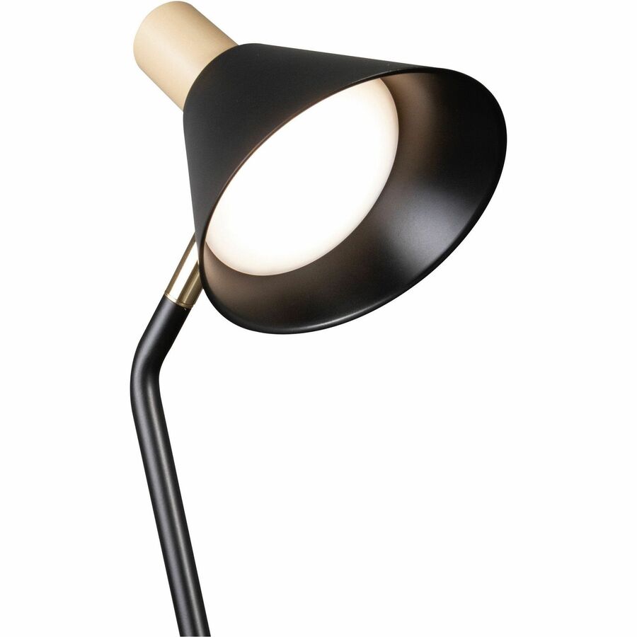 LED Bulb - ClearSun LED, Adjustable Brightness, USB Charging, Qi Wireless Charging, Touch Sensitive Control Panel - Black - for Desk, Smartphone, Tablet, Headphone