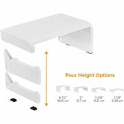 Bostitch Konnect Adjustable Monitor Stand, White, Supports Up to 30" Screen, 25 lb Capacity, 1 Each