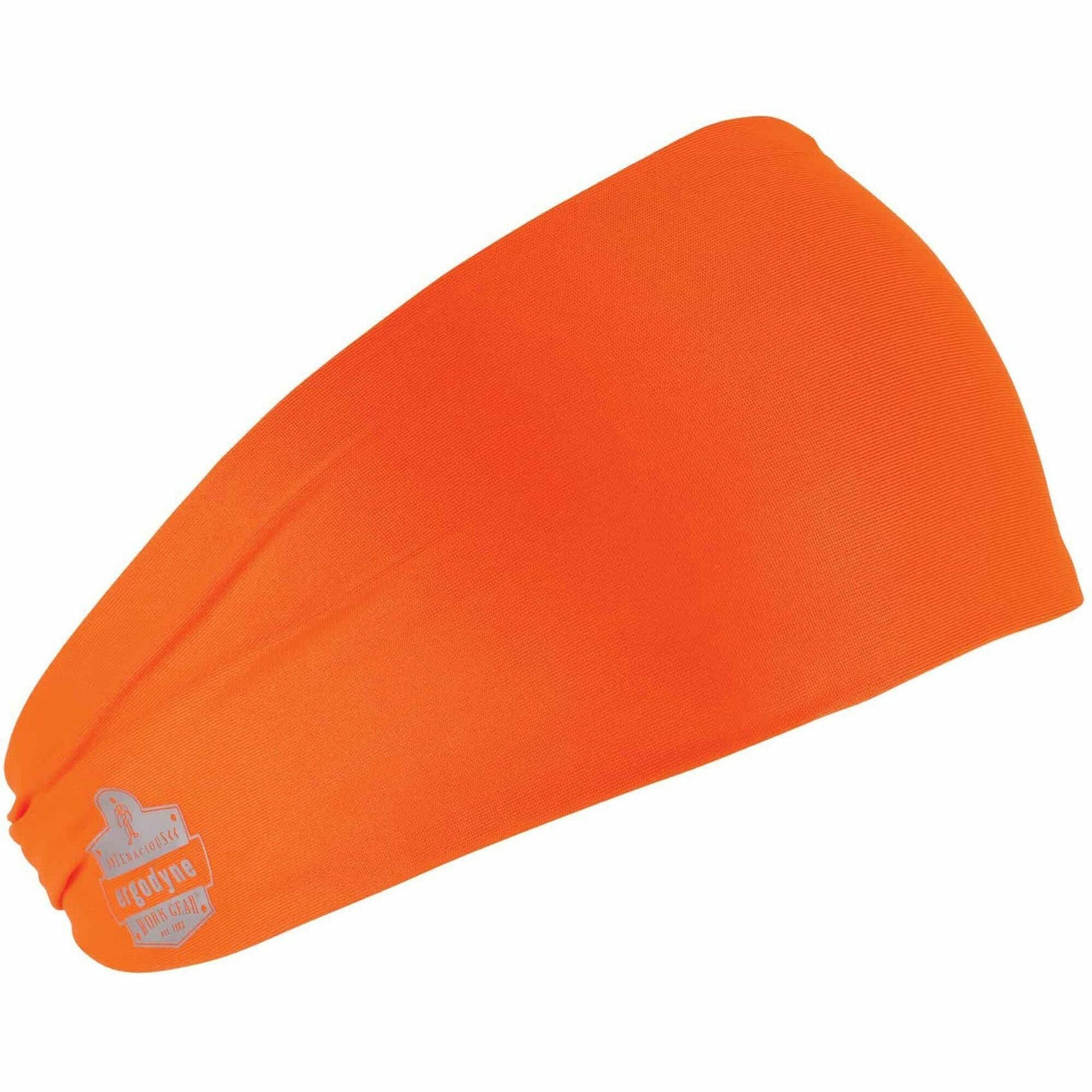 Ergodyne 6634 Cooling Headband, One Size, Orange, Knit Fabric, 1 Each