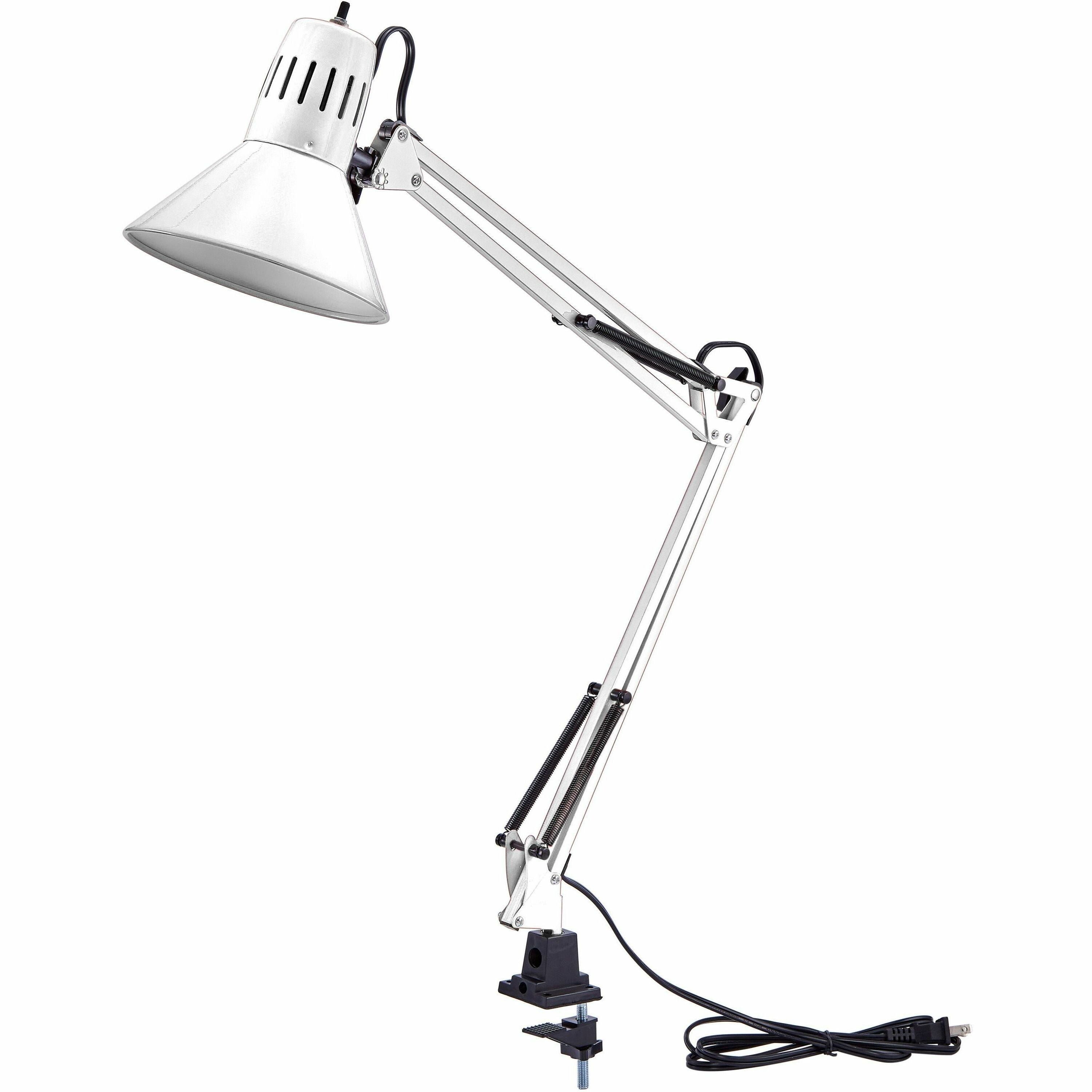 Bostitch Swing Arm Desk Lamp with Clamp, White