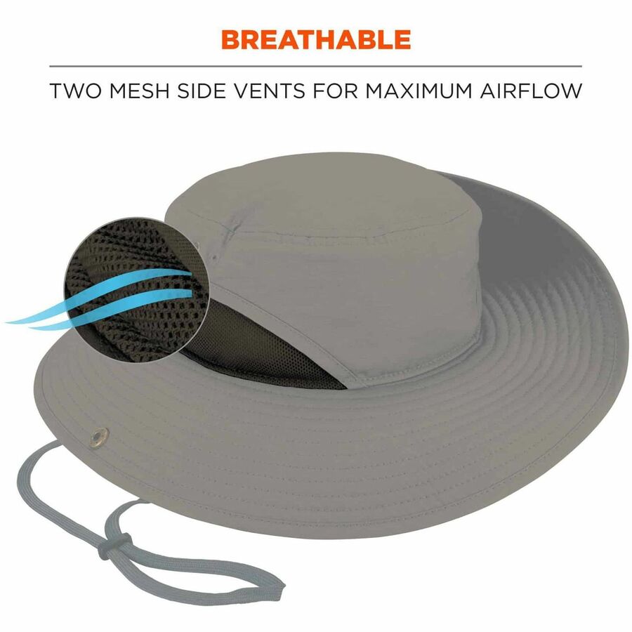 Ergodyne 8936 Lightweight Ranger Hat, Large/Extra Large, Olive, Polyester, 1 Each