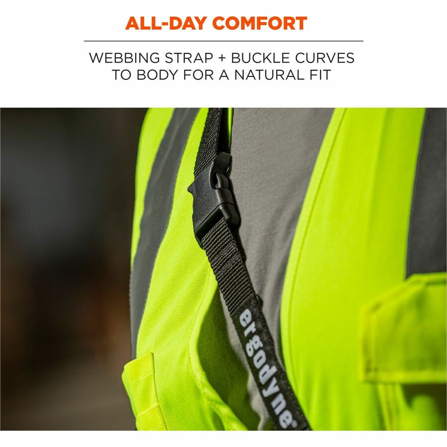 Adjustable - One Size - Buckle Attachment - Black - Polyester - 1 Each