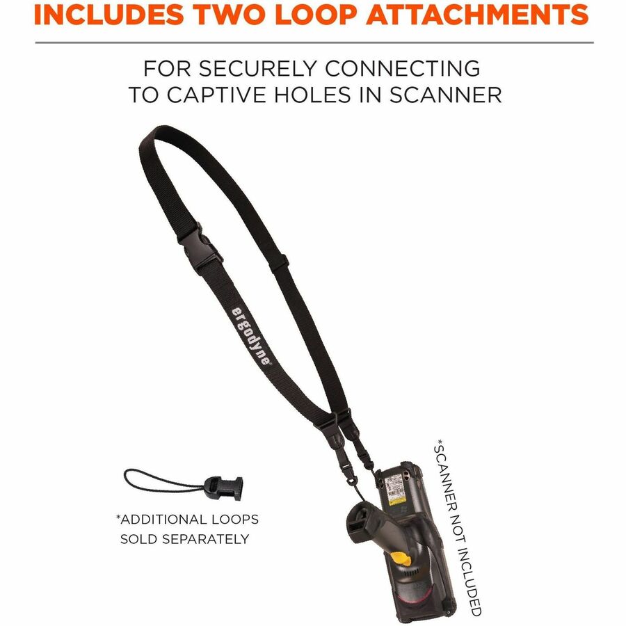 Adjustable - One Size - Buckle Attachment - Black - Polyester - 1 Each