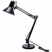 LED Bulb - Swivel Arm, Weighted Base, Glare-free Light, Flicker-free, Adjustable Arm, Durable, Flexible Arm, Eco-friendly - Metal - Desk Mountable, Table Top - Black - for Desk, Table, Office, Home, Architect, Crafting, Reading